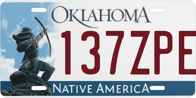 OK license plate 137ZPE
