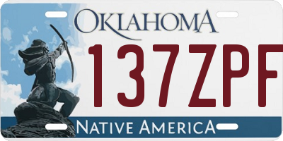 OK license plate 137ZPF