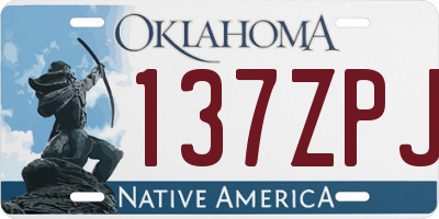 OK license plate 137ZPJ