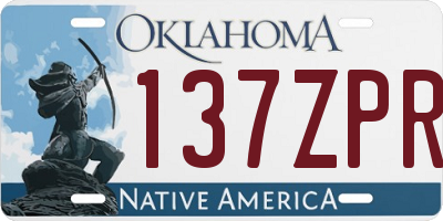 OK license plate 137ZPR