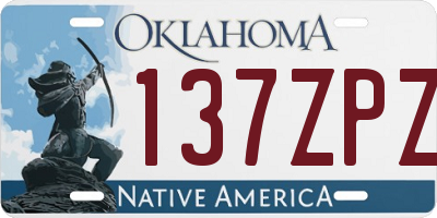 OK license plate 137ZPZ