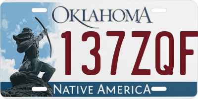 OK license plate 137ZQF