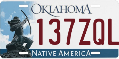 OK license plate 137ZQL