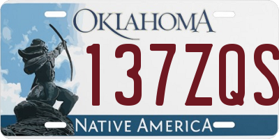 OK license plate 137ZQS