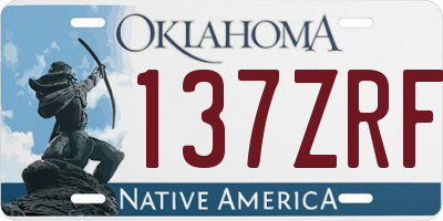 OK license plate 137ZRF