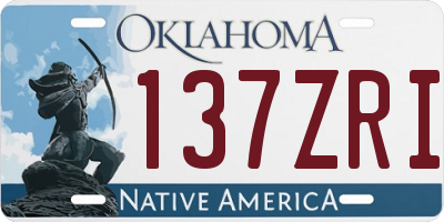 OK license plate 137ZRI
