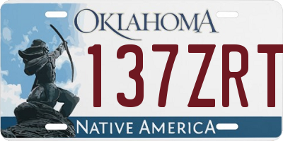 OK license plate 137ZRT