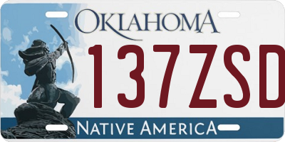 OK license plate 137ZSD