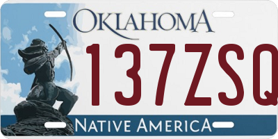 OK license plate 137ZSQ