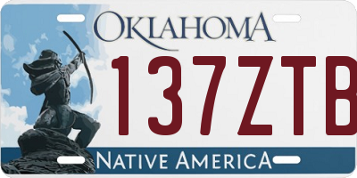 OK license plate 137ZTB