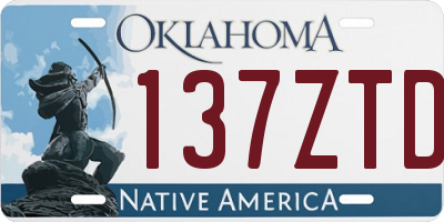 OK license plate 137ZTD