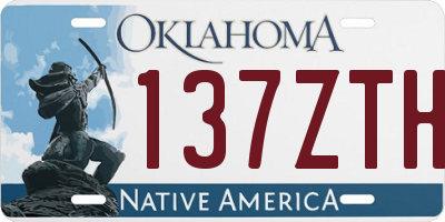 OK license plate 137ZTH