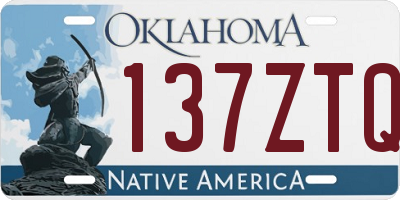 OK license plate 137ZTQ
