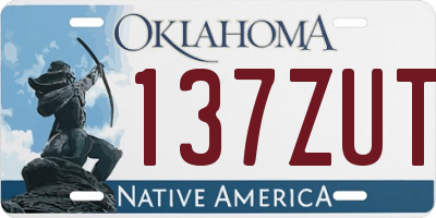 OK license plate 137ZUT
