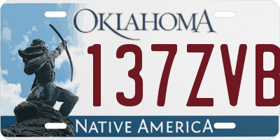 OK license plate 137ZVB