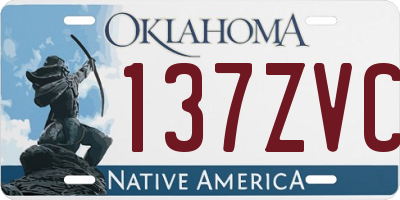 OK license plate 137ZVC