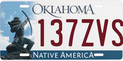 OK license plate 137ZVS