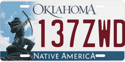 OK license plate 137ZWD