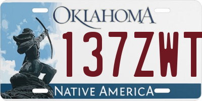 OK license plate 137ZWT