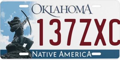 OK license plate 137ZXC