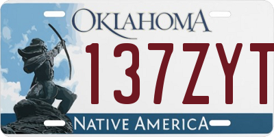OK license plate 137ZYT