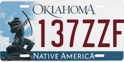 OK license plate 137ZZF