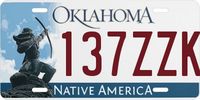 OK license plate 137ZZK