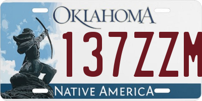 OK license plate 137ZZM