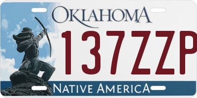 OK license plate 137ZZP
