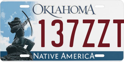 OK license plate 137ZZT