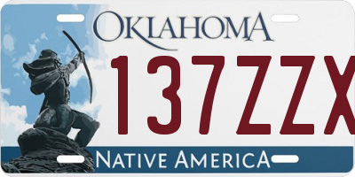 OK license plate 137ZZX