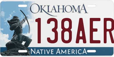 OK license plate 138AER