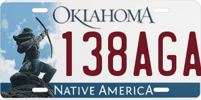 OK license plate 138AGA