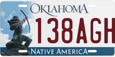 OK license plate 138AGH