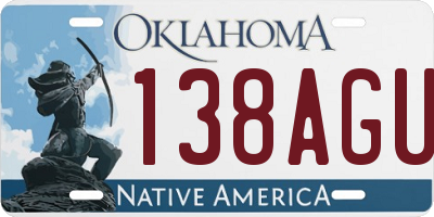 OK license plate 138AGU