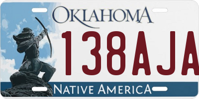 OK license plate 138AJA