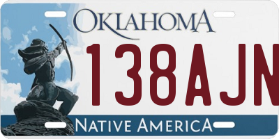 OK license plate 138AJN