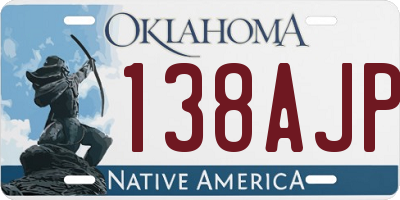 OK license plate 138AJP