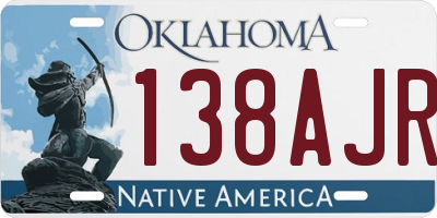 OK license plate 138AJR