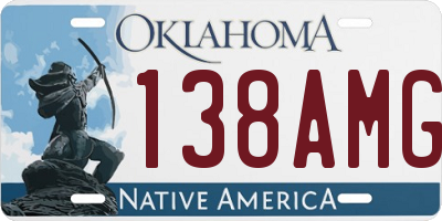 OK license plate 138AMG