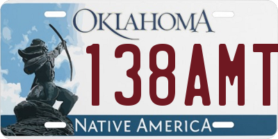 OK license plate 138AMT