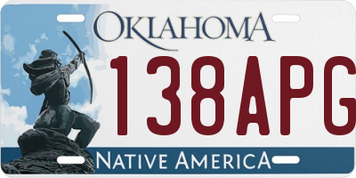 OK license plate 138APG