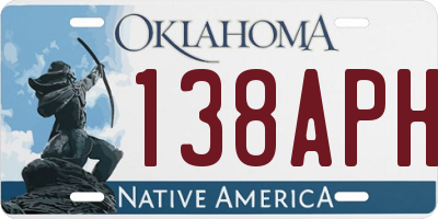 OK license plate 138APH