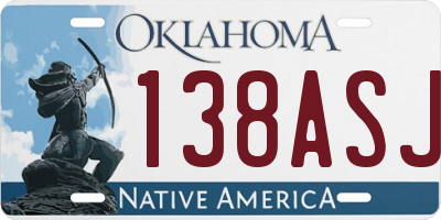 OK license plate 138ASJ