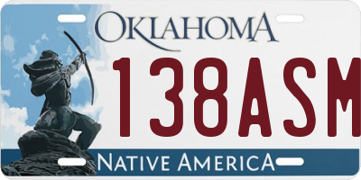 OK license plate 138ASM