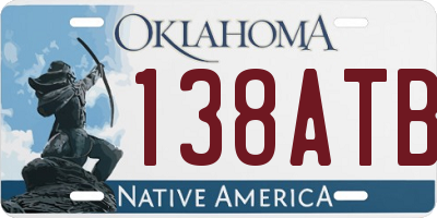 OK license plate 138ATB