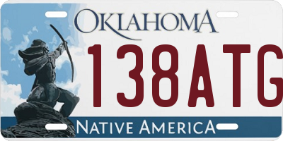 OK license plate 138ATG