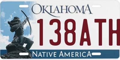 OK license plate 138ATH