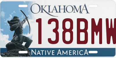 OK license plate 138BMW