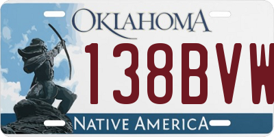 OK license plate 138BVW